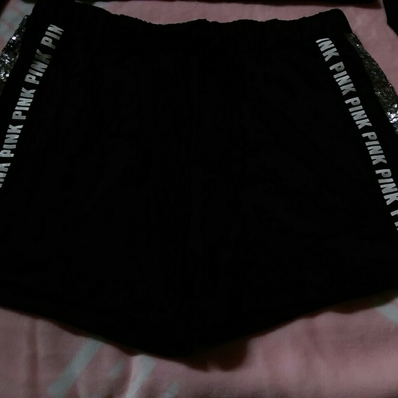 HTF VS Pink Bling Hoodie & Shorts Set - Picture 4 of 8